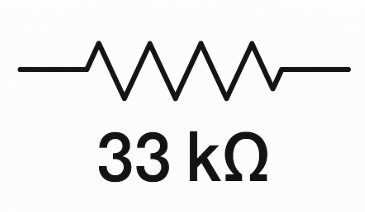 Electrical Symbol of 33k Ohm Resistor