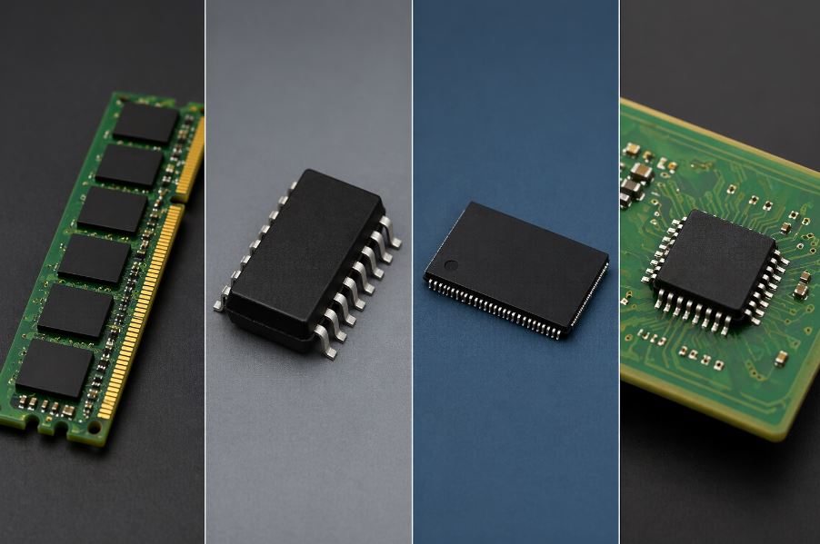 DRAM, SRAM, Flash, and NVRAM